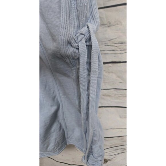 Daily Practice Horizon Wide Leg Jumpsuit M Blue Seamed Drawstrings Sleeveless - Picture 5 of 9